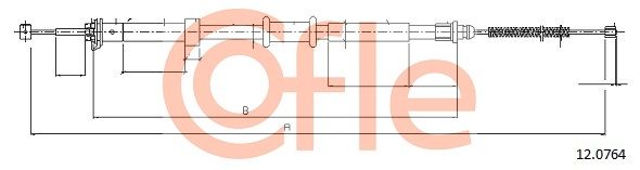 COFLE 12.0764 Cable Pull, parking brake