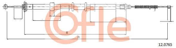 COFLE 12.0765 Cable Pull, parking brake