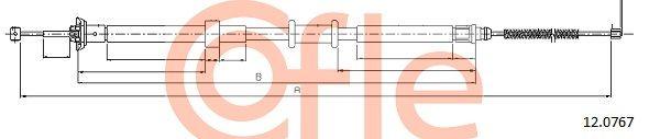 COFLE 12.0767 Cable Pull, parking brake