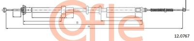 Cable Pull, parking brake COFLE 12.0767