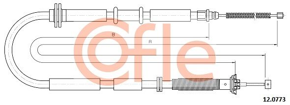 COFLE 12.0773 Cable Pull, parking brake