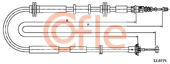 COFLE 12.0775 Cable Pull, parking brake
