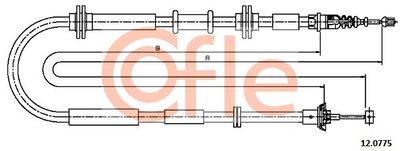 Cable Pull, parking brake COFLE 12.0775