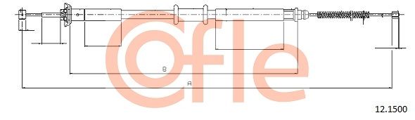 COFLE 12.1500 Cable Pull, parking brake
