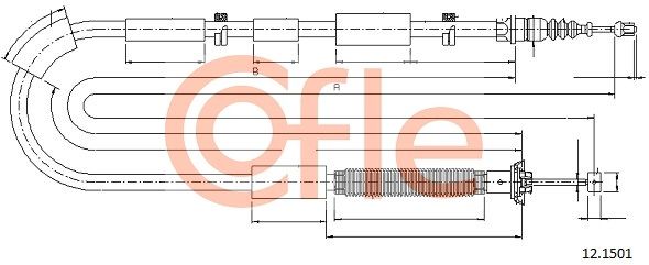 COFLE 12.1501 Cable Pull, parking brake