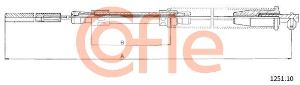 COFLE 1251.10 Cable Pull, parking brake