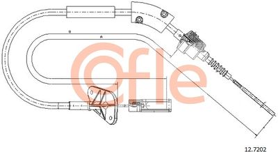Cable Pull, clutch control COFLE 12.7202
