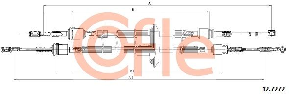 COFLE 12.7272 Cable Pull, manual transmission