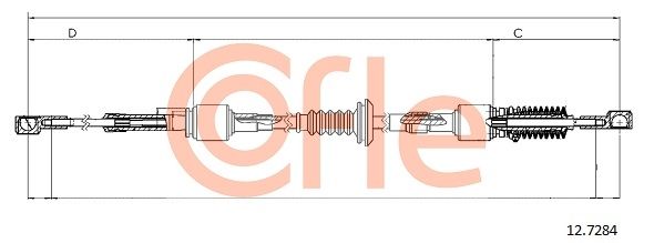COFLE 12.7284 Cable Pull, manual transmission