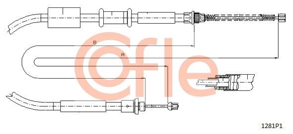 COFLE 1281P1 Cable Pull, parking brake