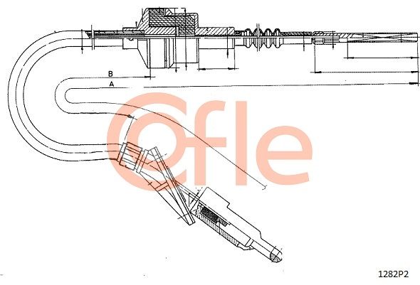 COFLE 1282P2 Cable Pull, clutch control