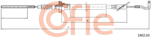 COFLE 1402.03 Cable Pull, clutch control