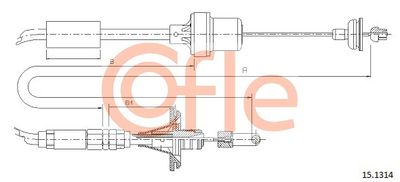 Cable Pull, clutch control COFLE 15.1314