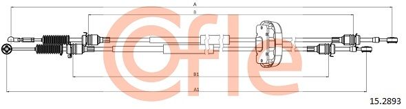 COFLE 15.2893 Cable Pull, manual transmission