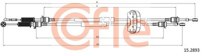 Cable Pull, manual transmission COFLE 15.2893
