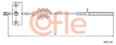 Cable Pull, parking brake COFLE 1651.10