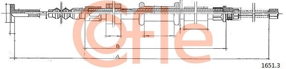 COFLE 1651.3 Cable Pull, parking brake