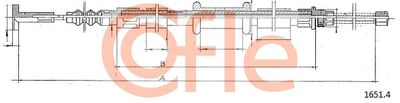 Cable Pull, parking brake COFLE 1651.4