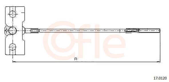 COFLE 17.0120 Cable Pull, parking brake
