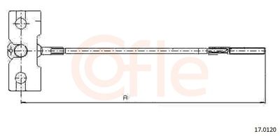 Cable Pull, parking brake COFLE 17.0120
