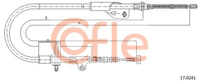 Cable Pull, parking brake COFLE 17.0241