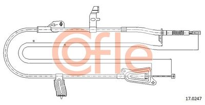 Cable Pull, parking brake COFLE 17.0247