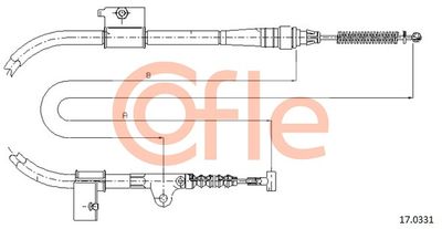 Cable Pull, parking brake COFLE 17.0331