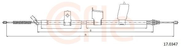 COFLE 17.0347 Cable Pull, parking brake