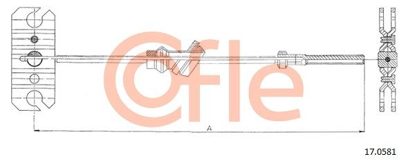 COFLE 17.0581 Cable Pull, parking brake