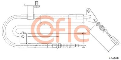 Cable Pull, parking brake COFLE 17.0678