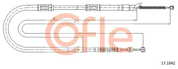 COFLE 17.1042 Cable Pull, parking brake