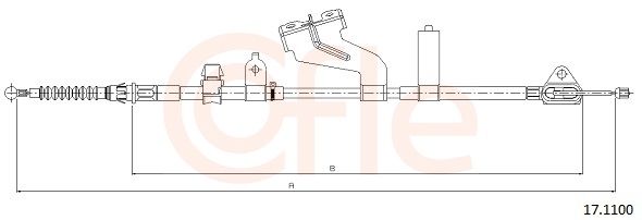 COFLE 17.1100 Cable Pull, parking brake