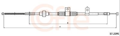Cable Pull, parking brake COFLE 17.2295