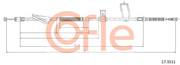COFLE 17.3511 Cable Pull, parking brake