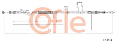 Cable Pull, parking brake COFLE 17.3511