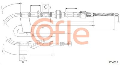 Cable Pull, parking brake COFLE 17.4015