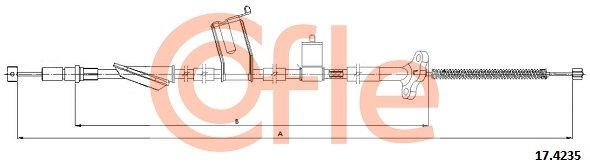 COFLE 17.4235 Cable Pull, parking brake