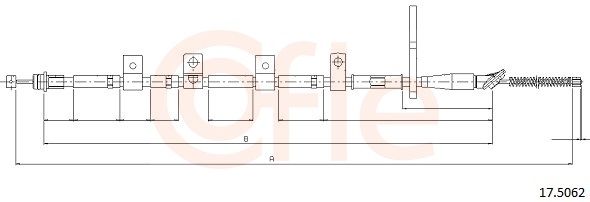 COFLE 17.5062 Cable Pull, parking brake