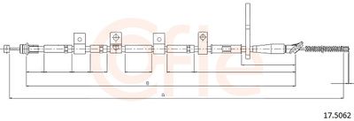 Cable Pull, parking brake COFLE 17.5062