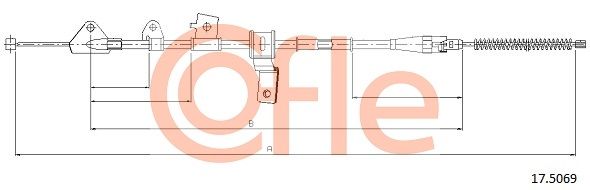 COFLE 17.5069 Cable Pull, parking brake
