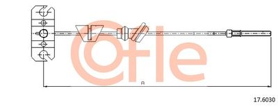 Cable Pull, parking brake COFLE 17.6030