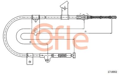Cable Pull, parking brake COFLE 17.0002
