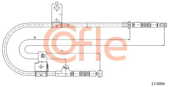 COFLE 17.0004 Cable Pull, parking brake