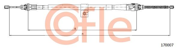 COFLE 17.0007 Cable Pull, parking brake