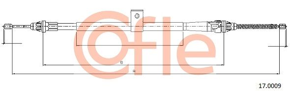 COFLE 17.0009 Cable Pull, parking brake