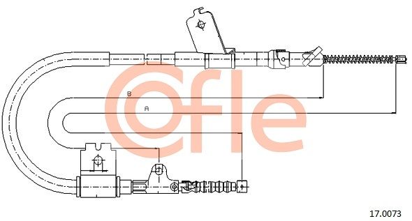 COFLE 17.0073 Cable Pull, parking brake