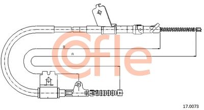 Cable Pull, parking brake COFLE 17.0073