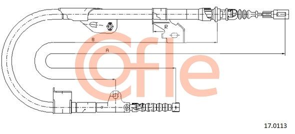 COFLE 17.0113 Cable Pull, parking brake