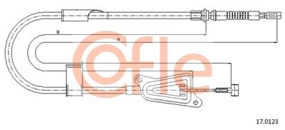 Cable Pull, parking brake COFLE 17.0123
