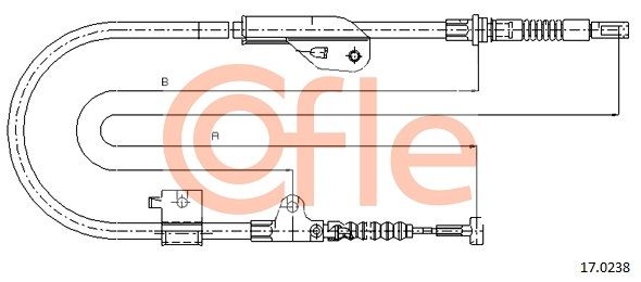 COFLE 17.0238 Cable Pull, parking brake